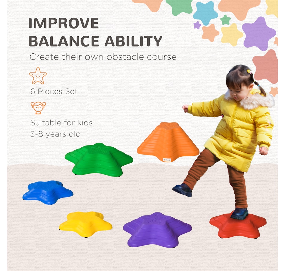 Image 947177_ALTMORE7.jpg, Product 947-177 / Price $29.99, Outsunny 6PCs Balance Stepping Stones for Kids, Stacking Obstacle Course from Outsunny on TSC.ca's Home & Garden department