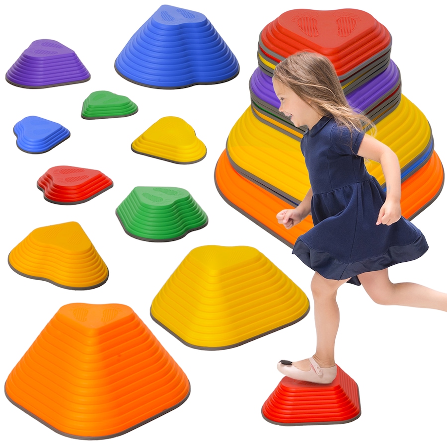 Image 947181.jpg, Product 947-181 / Price $42.99, Qaba 11PCs Stepping Stones Kids, Non-Slip Stackable Balance Stepping Stone from Qaba on TSC.ca's Home & Garden department