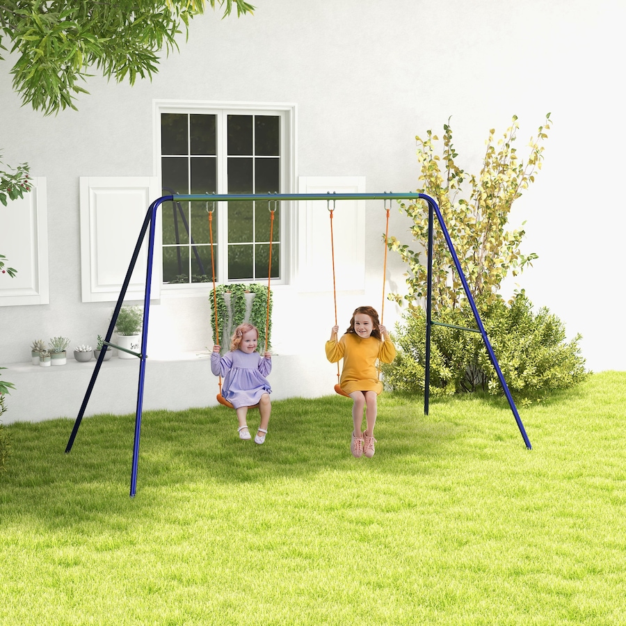 Image 947182_ALTMORE10.jpg, Product 947-182 / Price $109.95, Outsunny Kids Swing Set for Backyard Outdoor w/ Double Swing Seats from Outsunny on TSC.ca's Home & Garden department