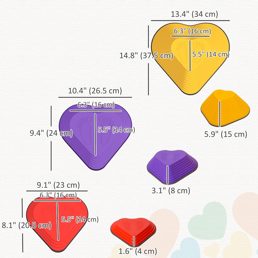 Image 947186_ALTMORE3.jpg, Product 947-186 / Price $29.99, Qaba 6PCs Stepping Stones Kids, Non-Slip Stackable Balance Stepping Stone from Qaba on TSC.ca's Home & Garden department