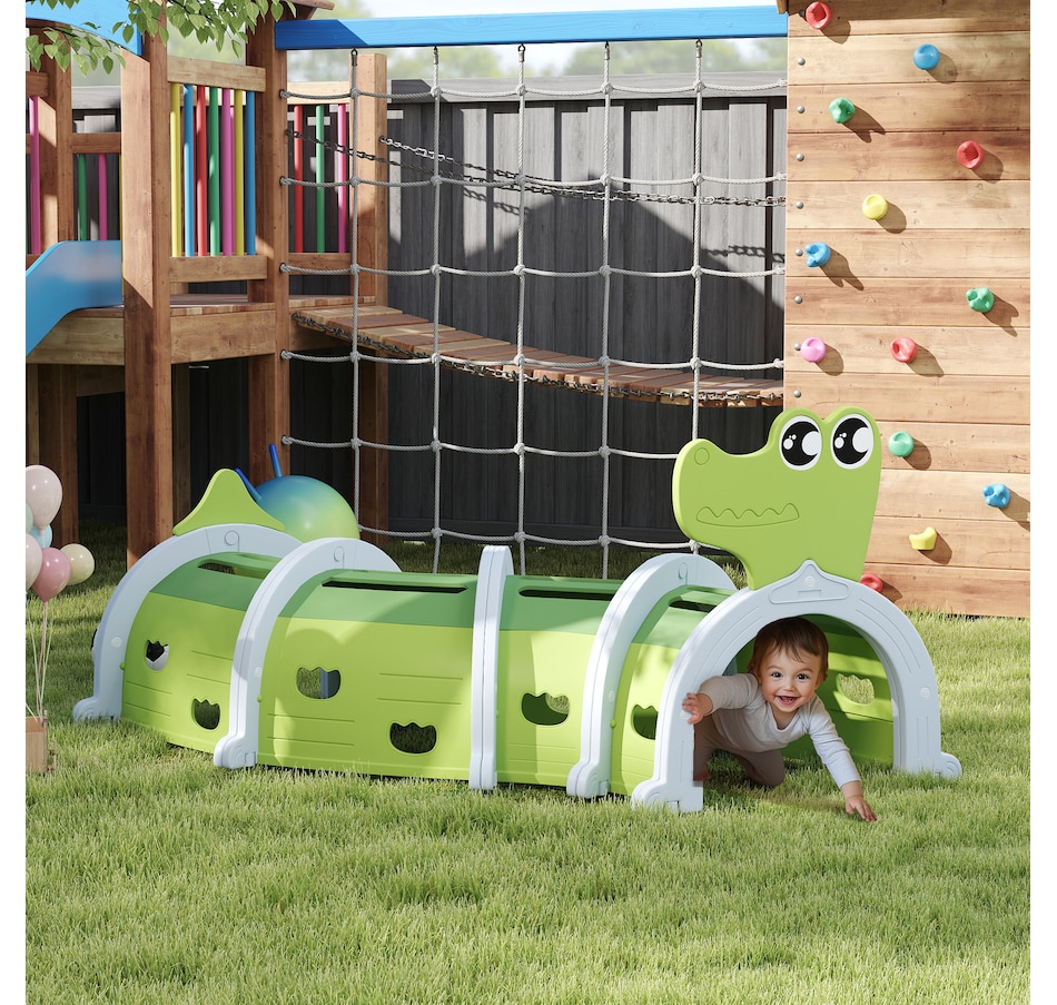 Image 947193_ALTMORE10.jpg, Product 947-193 / Price $219.99, Qaba Tunnel for Kids to Crawl Through, Crocodile Design, for 3-6 Years from Qaba on TSC.ca's Home & Garden department