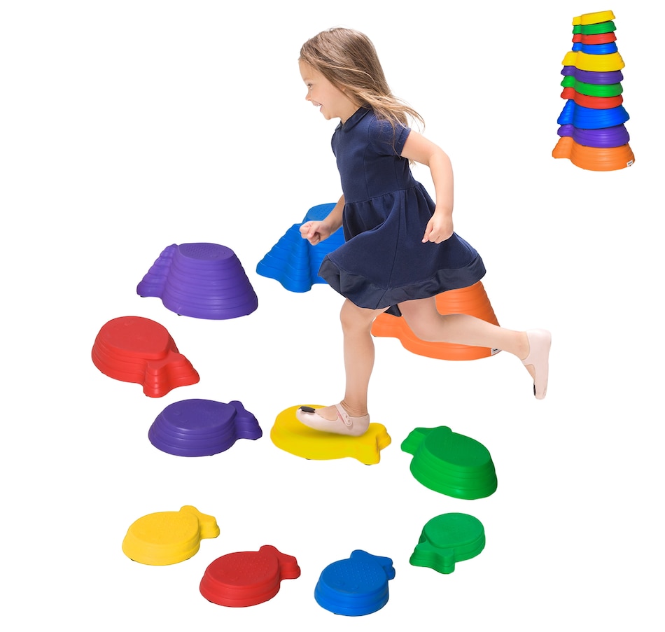 Image 947196.jpg, Product 947-196 / Price $40.99, Outsunny 11pcs Balance Stepping Stones for Kids, Fish Style Non-slip from Outsunny on TSC.ca's Home & Garden department