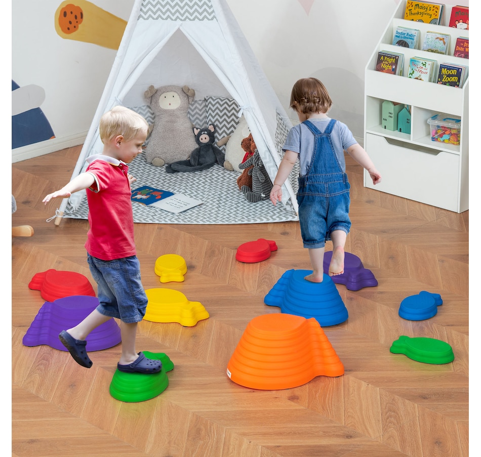 Image 947196_ALTMORE2.jpg, Product 947-196 / Price $40.99, Outsunny 11pcs Balance Stepping Stones for Kids, Fish Style Non-slip from Outsunny on TSC.ca's Home & Garden department