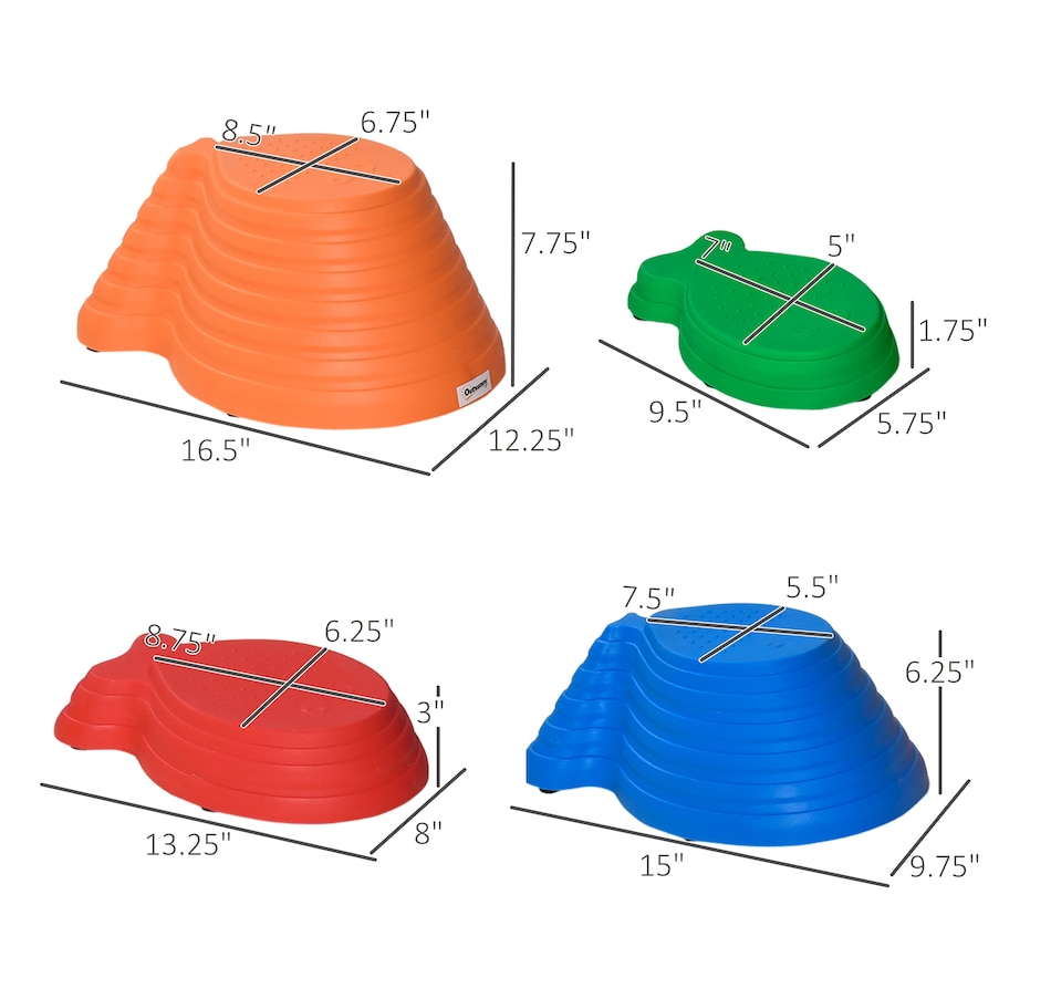 Image 947196_ALTMORE3.jpg, Product 947-196 / Price $40.99, Outsunny 11pcs Balance Stepping Stones for Kids, Fish Style Non-slip from Outsunny on TSC.ca's Home & Garden department