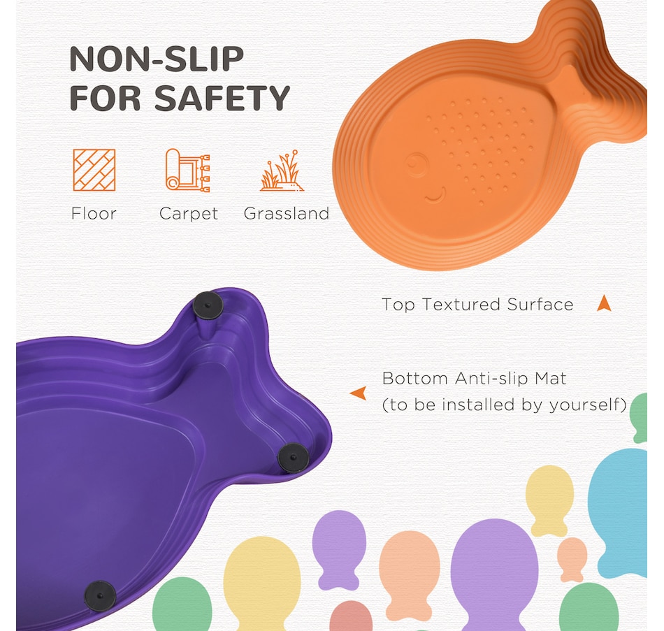 Image 947196_ALTMORE6.jpg, Product 947-196 / Price $40.99, Outsunny 11pcs Balance Stepping Stones for Kids, Fish Style Non-slip from Outsunny on TSC.ca's Home & Garden department