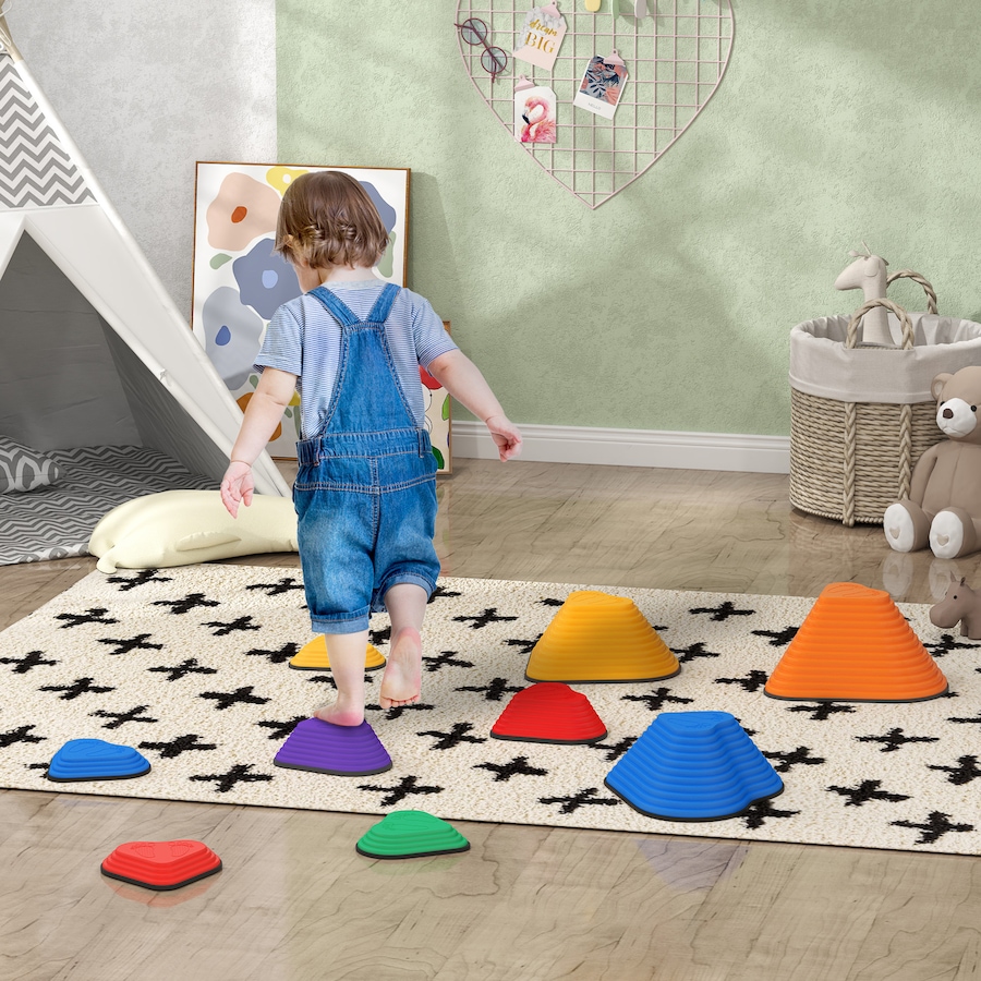 Image 947205_ALTMORE2.jpg, Product 947-205 / Price $36.99, Qaba 9PCs Stepping Stones Kids, Non-Slip Stackable Balance Stepping Stone from Qaba on TSC.ca's Home & Garden department
