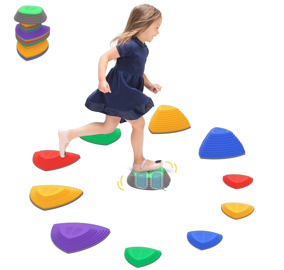 Image 947211.jpg, Product 947-211 / Price $79.99, Outsunny Kids Balance Stepping Stones 11 pcs, Indoor Outdoor Play Equipment from Outsunny on TSC.ca's Home & Garden department