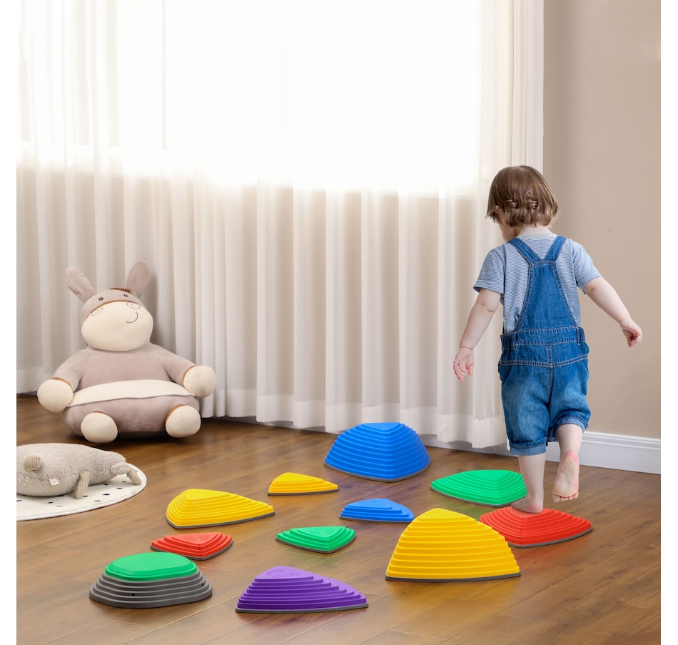 Image 947211_ALTMORE2.jpg, Product 947-211 / Price $79.99, Outsunny Kids Balance Stepping Stones 11 pcs, Indoor Outdoor Play Equipment from Outsunny on TSC.ca's Home & Garden department