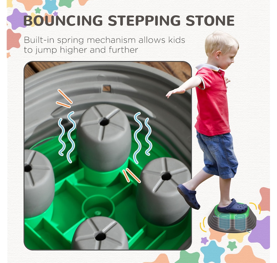 Image 947211_ALTMORE4.jpg, Product 947-211 / Price $79.99, Outsunny Kids Balance Stepping Stones 11 pcs, Indoor Outdoor Play Equipment from Outsunny on TSC.ca's Home & Garden department