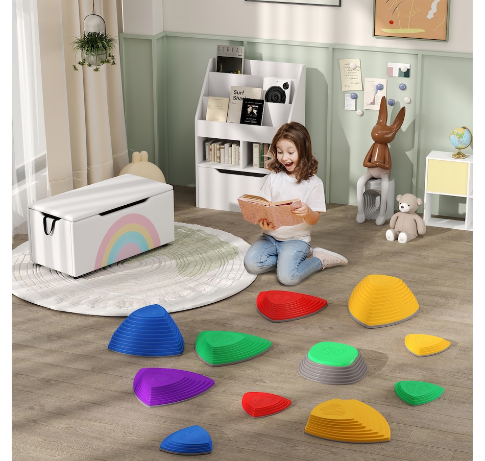 Image 947211_ALTMORE9.jpg, Product 947-211 / Price $79.99, Outsunny Kids Balance Stepping Stones 11 pcs, Indoor Outdoor Play Equipment from Outsunny on TSC.ca's Home & Garden department