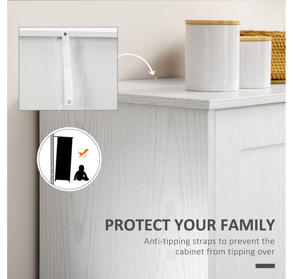 Image 947212_ALTMORE6.jpg, Product 947-212 / Price $209.99, HOMCOM Kitchen Storage Cabinet, Freestanding Pantry Cabinet, White from HOMCOM on TSC.ca's Home & Garden department