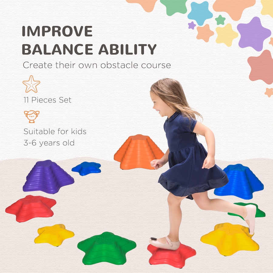 Image 947243_ALTMORE7.jpg, Product 947-243 / Price $61.99, Outsunny 11 PCS Balance Stepping Stones for Kids to Coordination, Balance from Outsunny on TSC.ca's Home & Garden department
