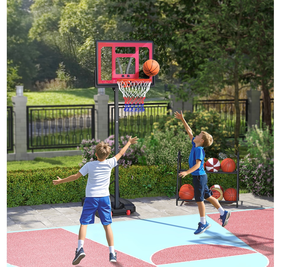 Image 947245_ALTMORE2.jpg, Product 947-245 / Price $149.99, Qaba Portable Basketball Hoop for Kids Height Adjustable 6.6-8.5ft from Qaba on TSC.ca's Home & Garden department
