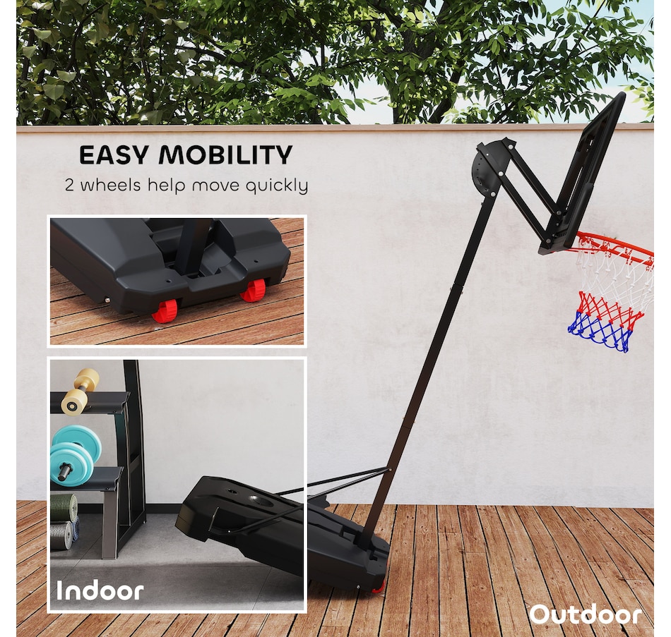 Image 947245_ALTMORE6.jpg, Product 947-245 / Price $149.99, Qaba Portable Basketball Hoop for Kids Height Adjustable 6.6-8.5ft from Qaba on TSC.ca's Home & Garden department