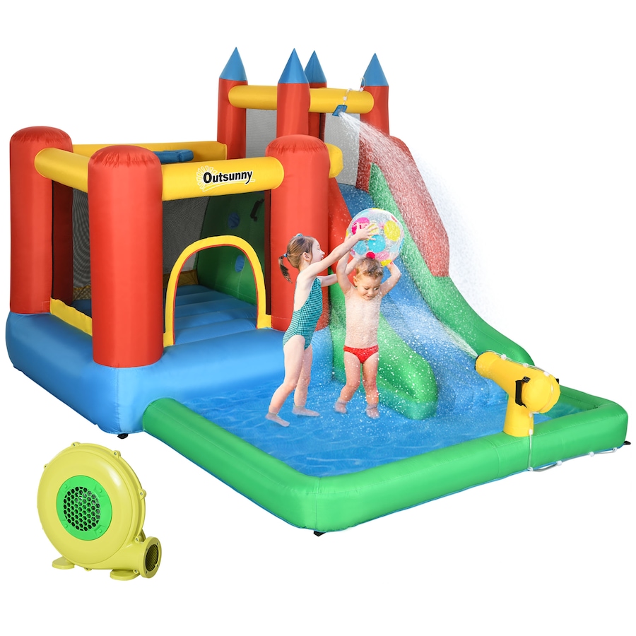 Image 947248.jpg, Product 947-248 / Price $389.99, Outsunny Bouncy Castle Inflatable 6 in 1 with Blower 10.8' x 8' x 7' from Outsunny on TSC.ca's Home & Garden department
