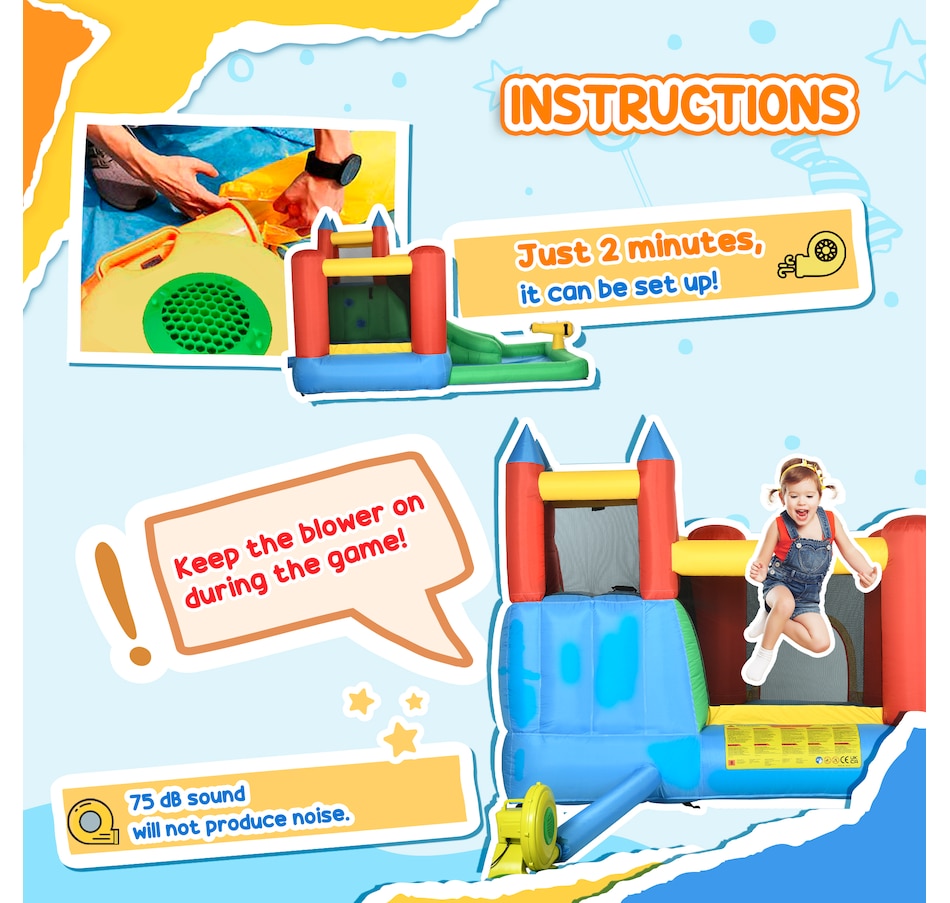 Image 947248_ALTMORE7.jpg, Product 947-248 / Price $319.99, Outsunny Bouncy Castle Inflatable 6 in 1 with Blower 10.8' x 8' x 7' from Outsunny on TSC.ca's Home & Garden department