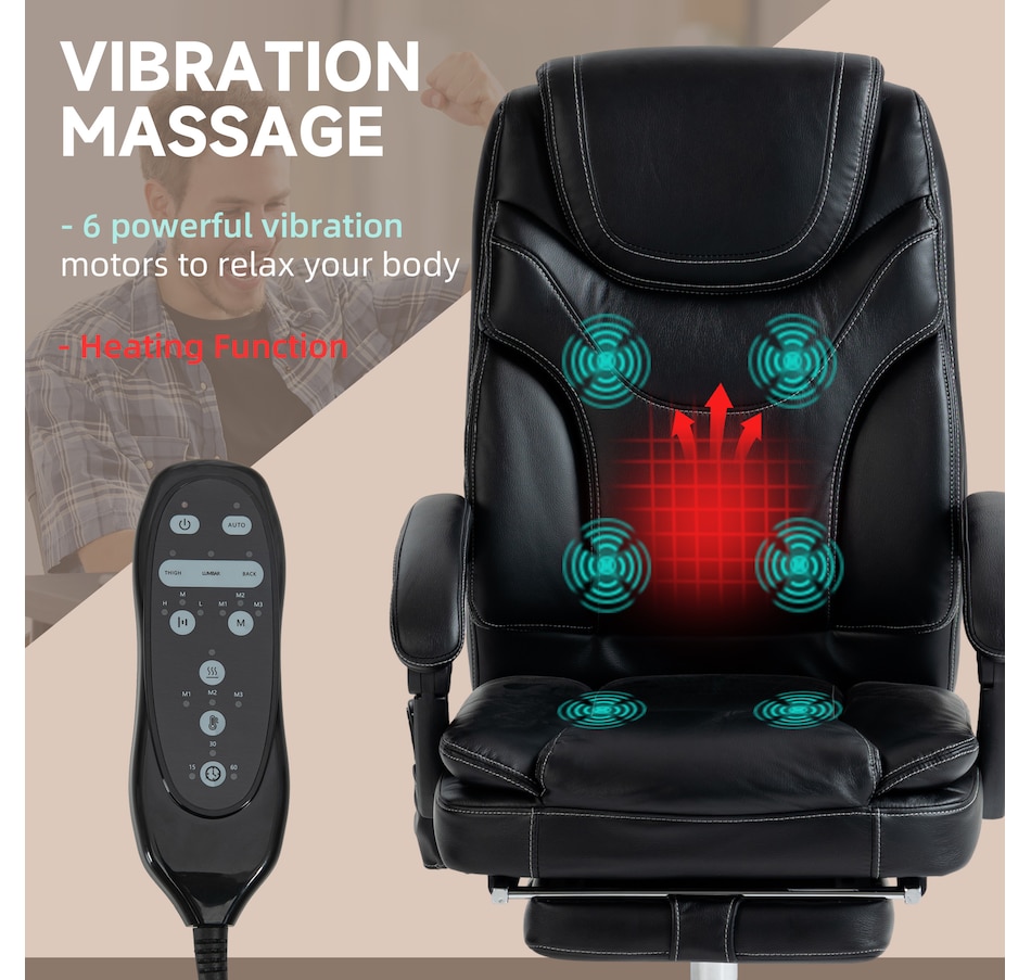Image 947261_ALTMORE11.jpg, Product 947-261 / Price $199.99 - $249.99, Vinsetto PU Leather Vibration Massage Office Chair with Heat from Vinsetto on TSC.ca's Home & Garden department