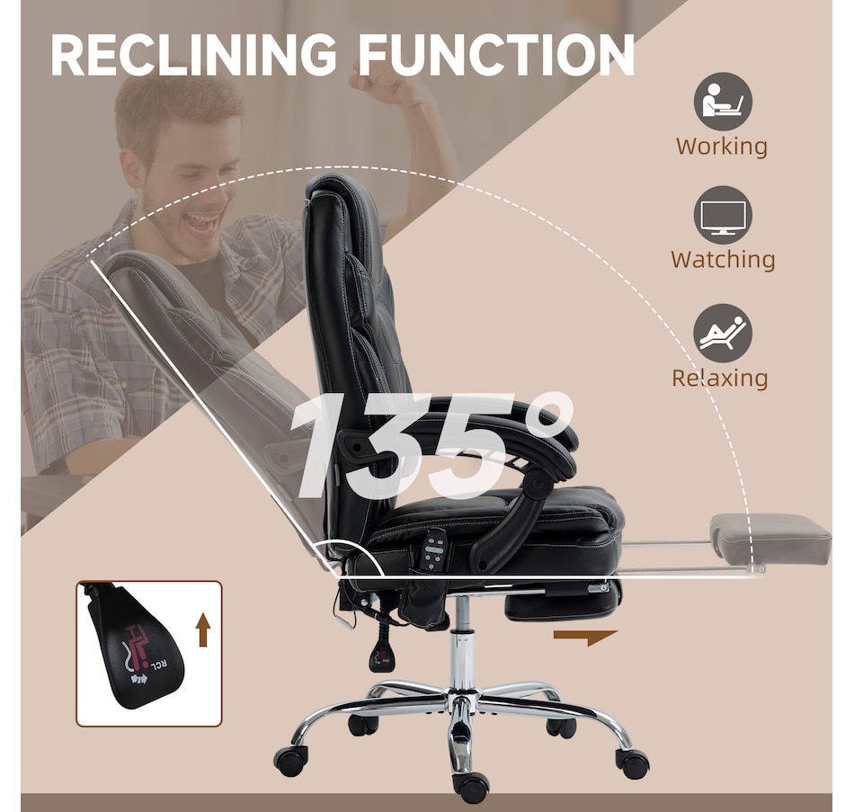 Image 947261_ALTMORE13.jpg, Product 947-261 / Price $199.99 - $249.99, Vinsetto PU Leather Vibration Massage Office Chair with Heat from Vinsetto on TSC.ca's Home & Garden department