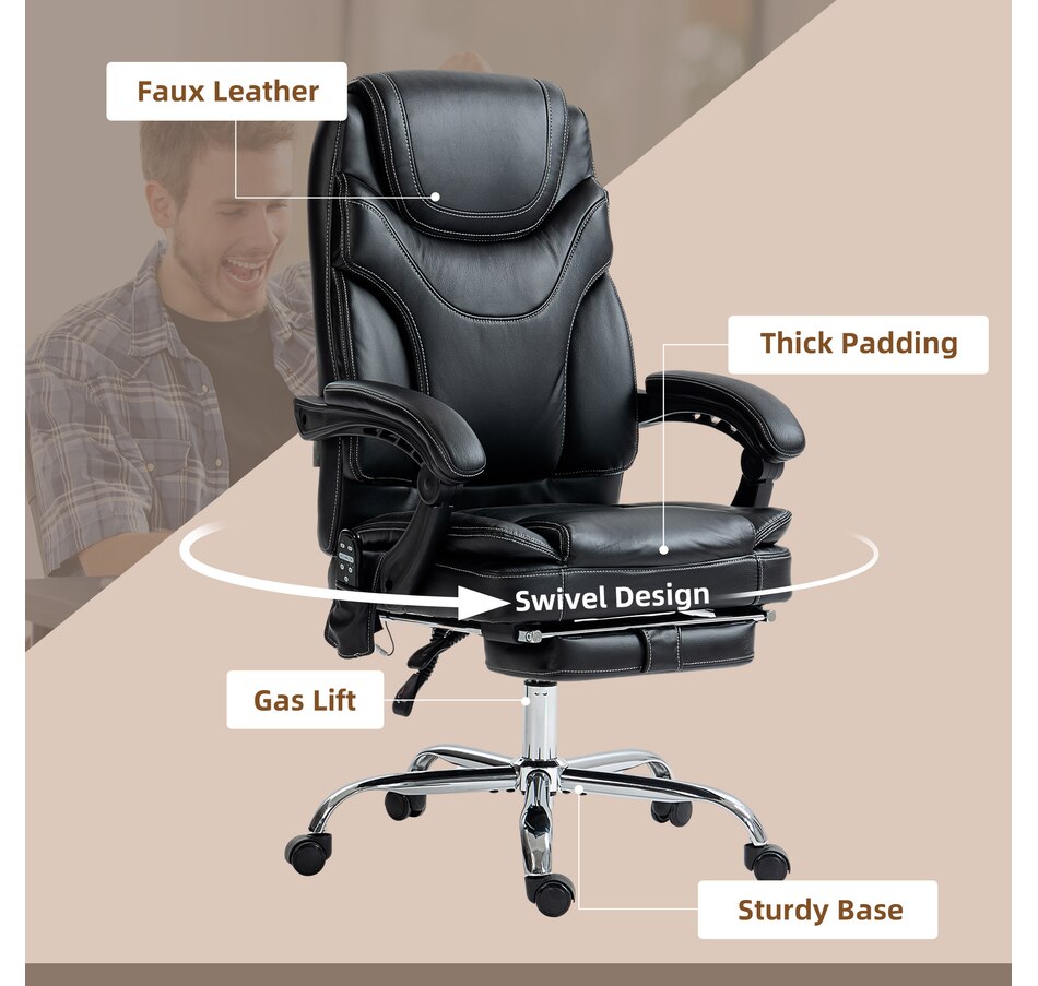 Image 947261_ALTMORE14.jpg, Product 947-261 / Price $199.99 - $249.99, Vinsetto PU Leather Vibration Massage Office Chair with Heat from Vinsetto on TSC.ca's Home & Garden department