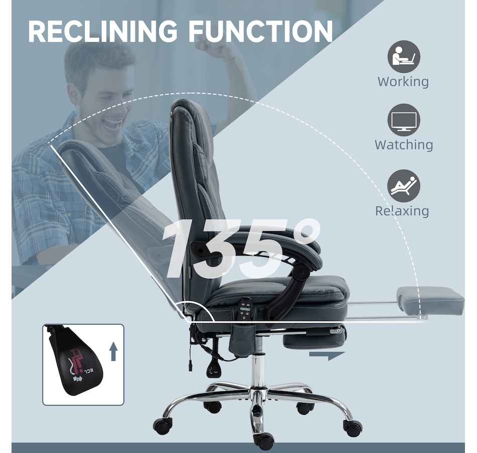 Image 947261_ALTMORE5.jpg, Product 947-261 / Price $199.99 - $249.99, Vinsetto PU Leather Vibration Massage Office Chair with Heat from Vinsetto on TSC.ca's Home & Garden department