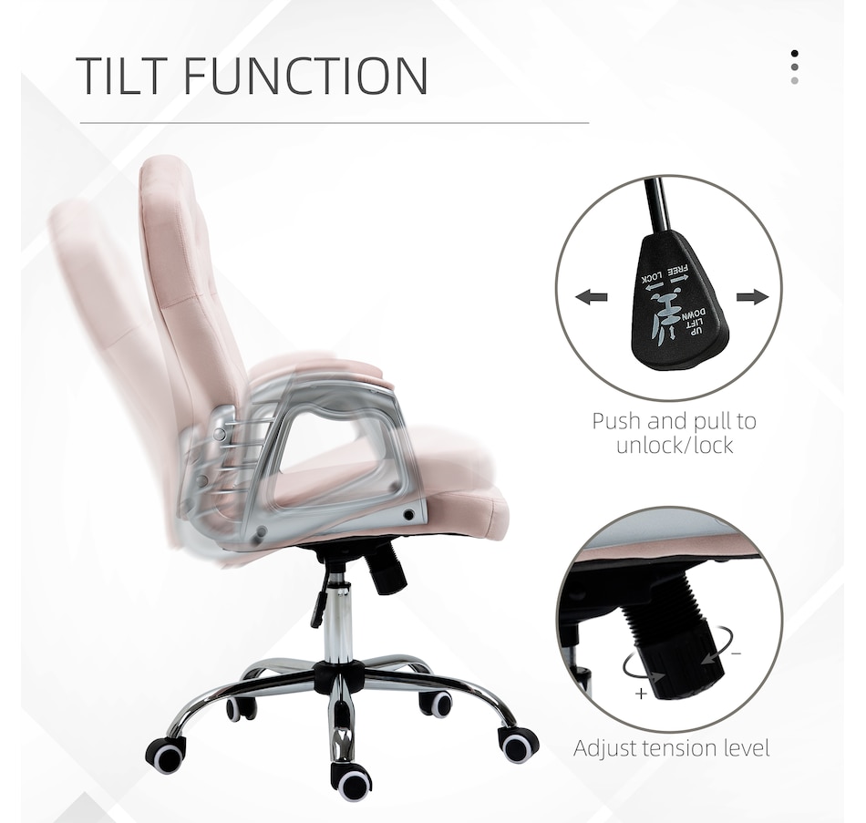 Image 947270_ALTMORE12.jpg, Product 947-270 / Price $119.99 - $144.99, Vinsetto Tufted Office Chair with Adjustable Height Tilt Function from Vinsetto on TSC.ca's Home & Garden department