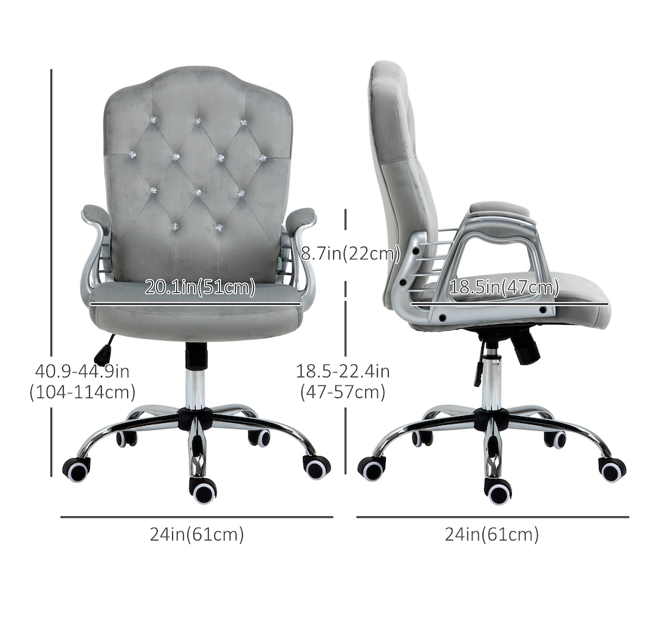 Image 947270_ALTMORE18.jpg, Product 947-270 / Price $119.99 - $144.99, Vinsetto Tufted Office Chair with Adjustable Height Tilt Function from Vinsetto on TSC.ca's Home & Garden department