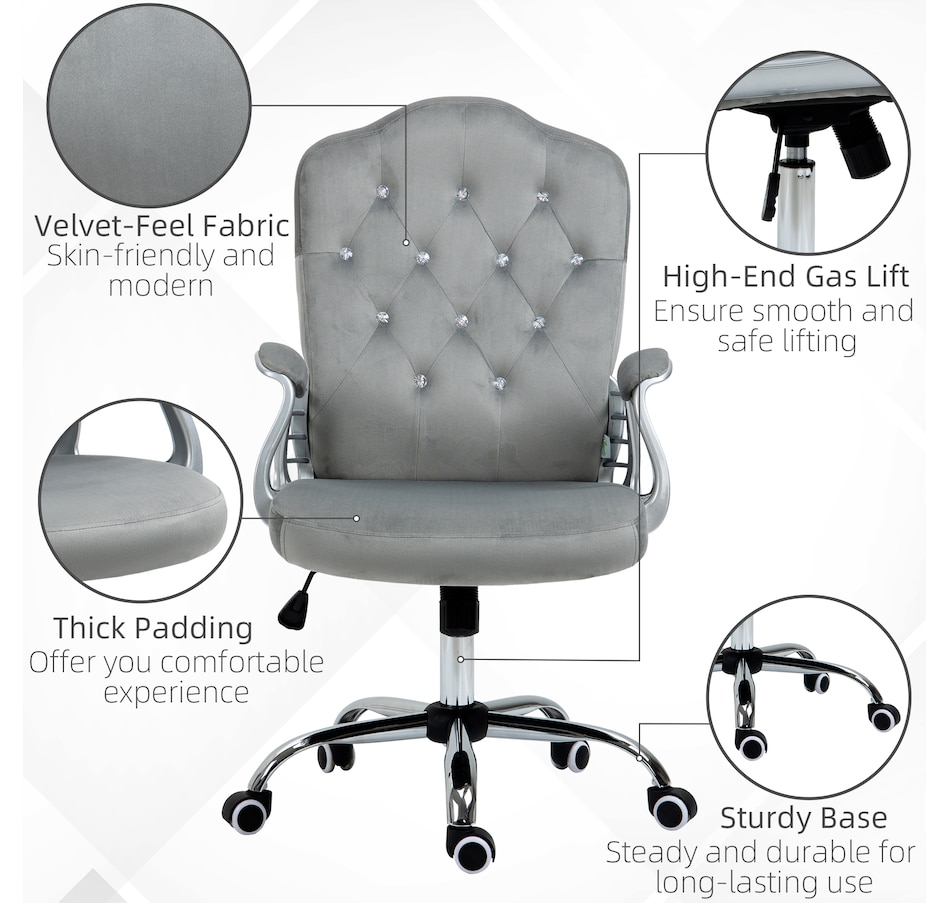 Image 947270_ALTMORE22.jpg, Product 947-270 / Price $119.99 - $144.99, Vinsetto Tufted Office Chair with Adjustable Height Tilt Function from Vinsetto on TSC.ca's Home & Garden department