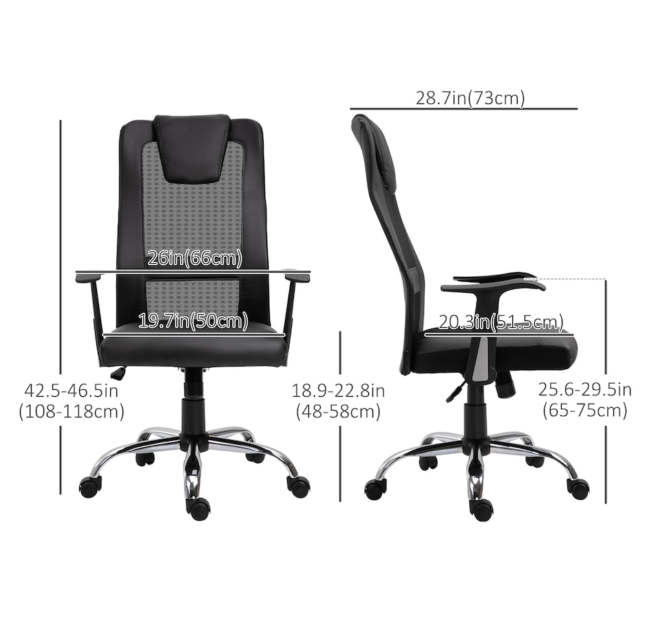 Image 947278_ALTMORE10.jpg, Product 947-278 / Price $92.99 - $94.99, Vinsetto High Back Mesh Office Chair Computer Desk Chair with Armrests from Vinsetto on TSC.ca's Home & Garden department