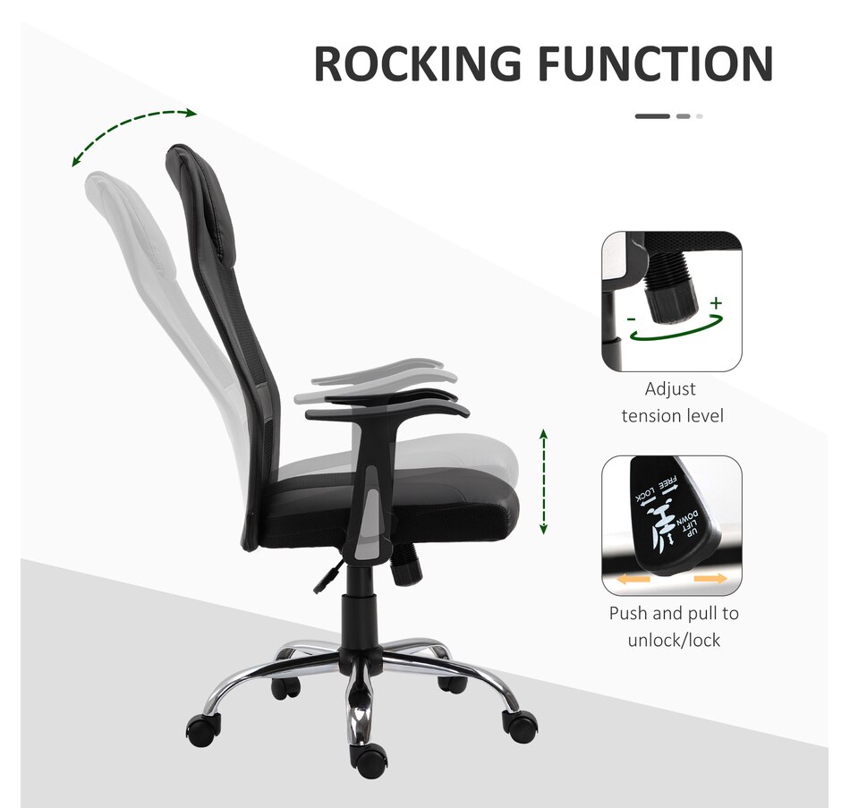 Image 947278_ALTMORE12.jpg, Product 947-278 / Price $92.99 - $94.99, Vinsetto High Back Mesh Office Chair Computer Desk Chair with Armrests from Vinsetto on TSC.ca's Home & Garden department