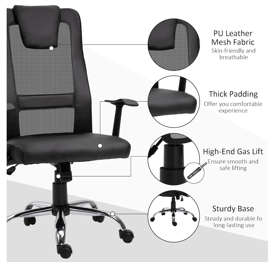 Image 947278_ALTMORE13.jpg, Product 947-278 / Price $92.99 - $94.99, Vinsetto High Back Mesh Office Chair Computer Desk Chair with Armrests from Vinsetto on TSC.ca's Home & Garden department