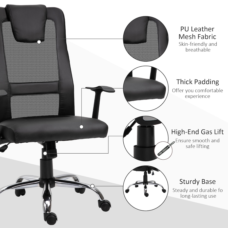 Image 947278_ALTMORE13.jpg, Product 947-278 / Price $104.99 - $114.99, Vinsetto High Back Mesh Office Chair Computer Desk Chair with Armrests from Vinsetto on TSC.ca's Home & Garden department