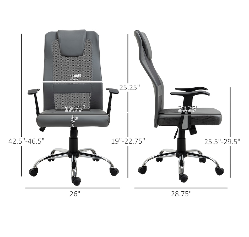Image 947278_ALTMORE2.jpg, Product 947-278 / Price $92.99 - $94.99, Vinsetto High Back Mesh Office Chair Computer Desk Chair with Armrests from Vinsetto on TSC.ca's Home & Garden department