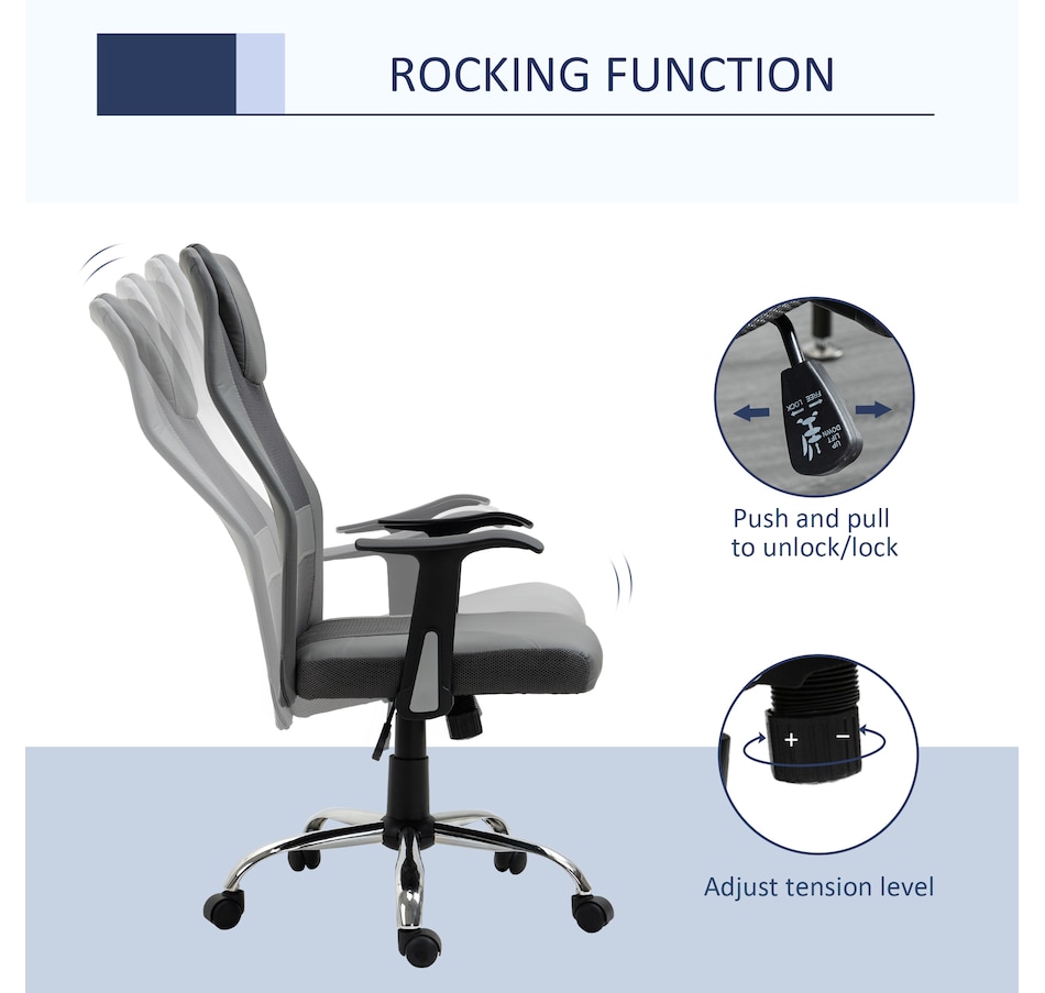 Image 947278_ALTMORE4.jpg, Product 947-278 / Price $92.99 - $94.99, Vinsetto High Back Mesh Office Chair Computer Desk Chair with Armrests from Vinsetto on TSC.ca's Home & Garden department