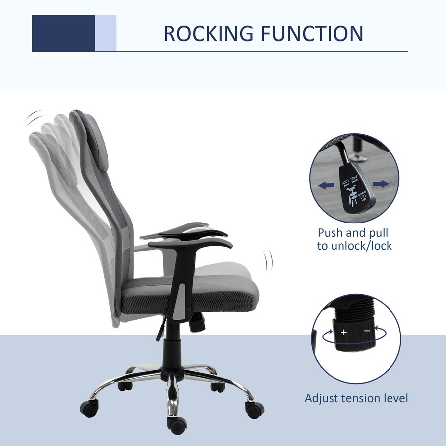 Image 947278_ALTMORE4.jpg, Product 947-278 / Price $104.99 - $114.99, Vinsetto High Back Mesh Office Chair Computer Desk Chair with Armrests from Vinsetto on TSC.ca's Home & Garden department