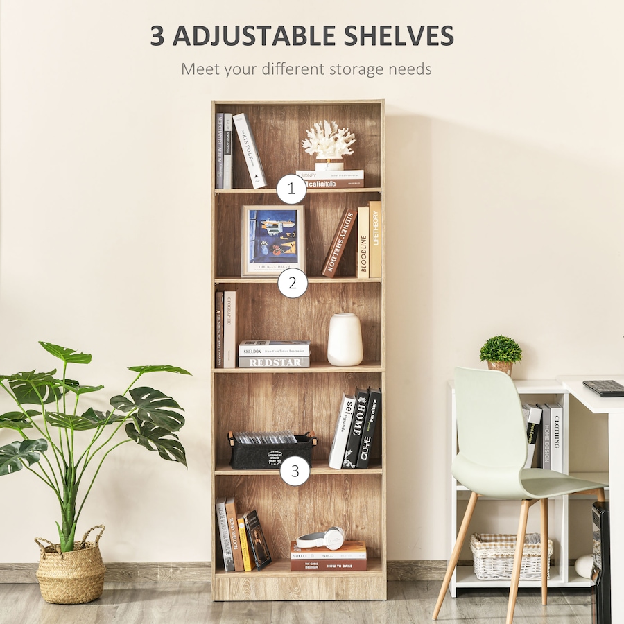 Image 947280_ALTMORE9.jpg, Product 947-280 / Price $118.34, HOMCOM 5-Tier Bookcase Display Unit Storage Cabinet Adjustable Shelf from HOMCOM on TSC.ca's  department