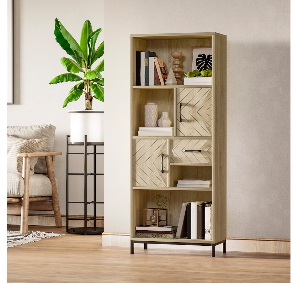 Image 947281_ALTMORE3.jpg, Product 947-281 / Price $149.99, HOMCOM 59" Bookcase With Door Cabinets And Drawer from HOMCOM on TSC.ca's department