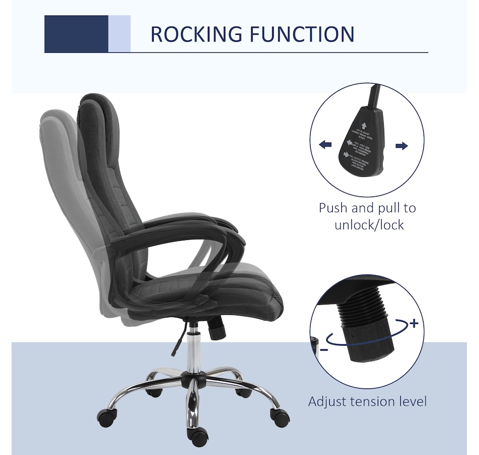 Image 947283_ALTMORE5.jpg, Product 947-283 / Price $144.99, Vinsetto High Back Office Chair Height Adjustable Desk Chair with Wheels from Vinsetto on TSC.ca's Home & Garden department