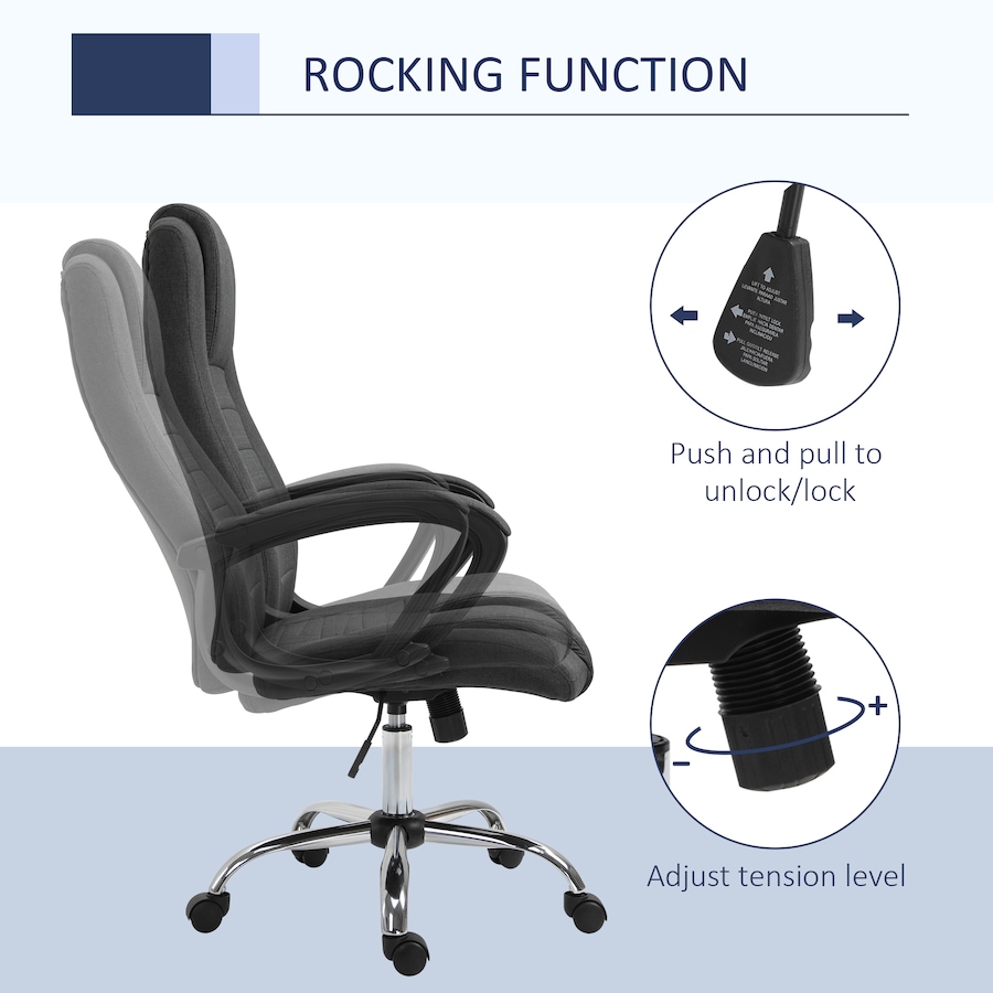 Image 947283_ALTMORE5.jpg, Product 947-283 / Price $149.99, Vinsetto High Back Office Chair Height Adjustable Desk Chair with Wheels from Vinsetto on TSC.ca's Home & Garden department