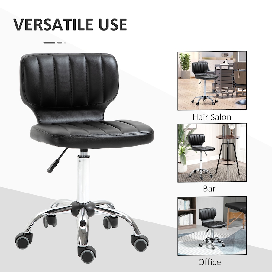 Image 947292_ALTMORE15.jpg, Product 947-292 / Price $92.99, HOMCOM PU Leather Rolling Stool Height Adjustable Salon Stool for Spa Black from HOMCOM on TSC.ca's Home & Garden department