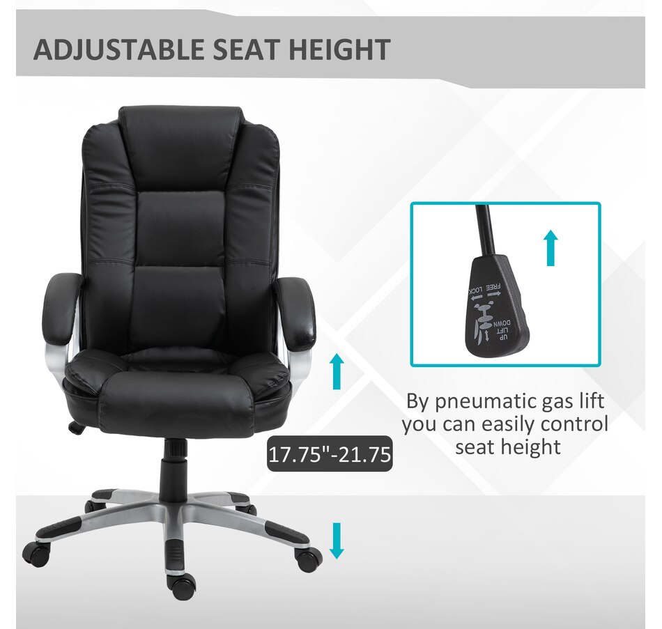 Image 947296_ALTMORE3.jpg, Product 947-296 / Price $189.99, Vinsetto High Back Executive Office Chair with Padded Armrests from Vinsetto on TSC.ca's Home & Garden department
