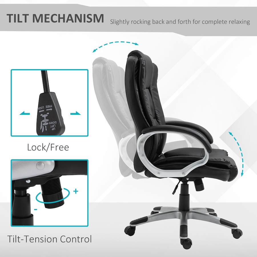 Image 947296_ALTMORE4.jpg, Product 947-296 / Price $189.99, Vinsetto High Back Executive Office Chair with Padded Armrests from Vinsetto on TSC.ca's Home & Garden department
