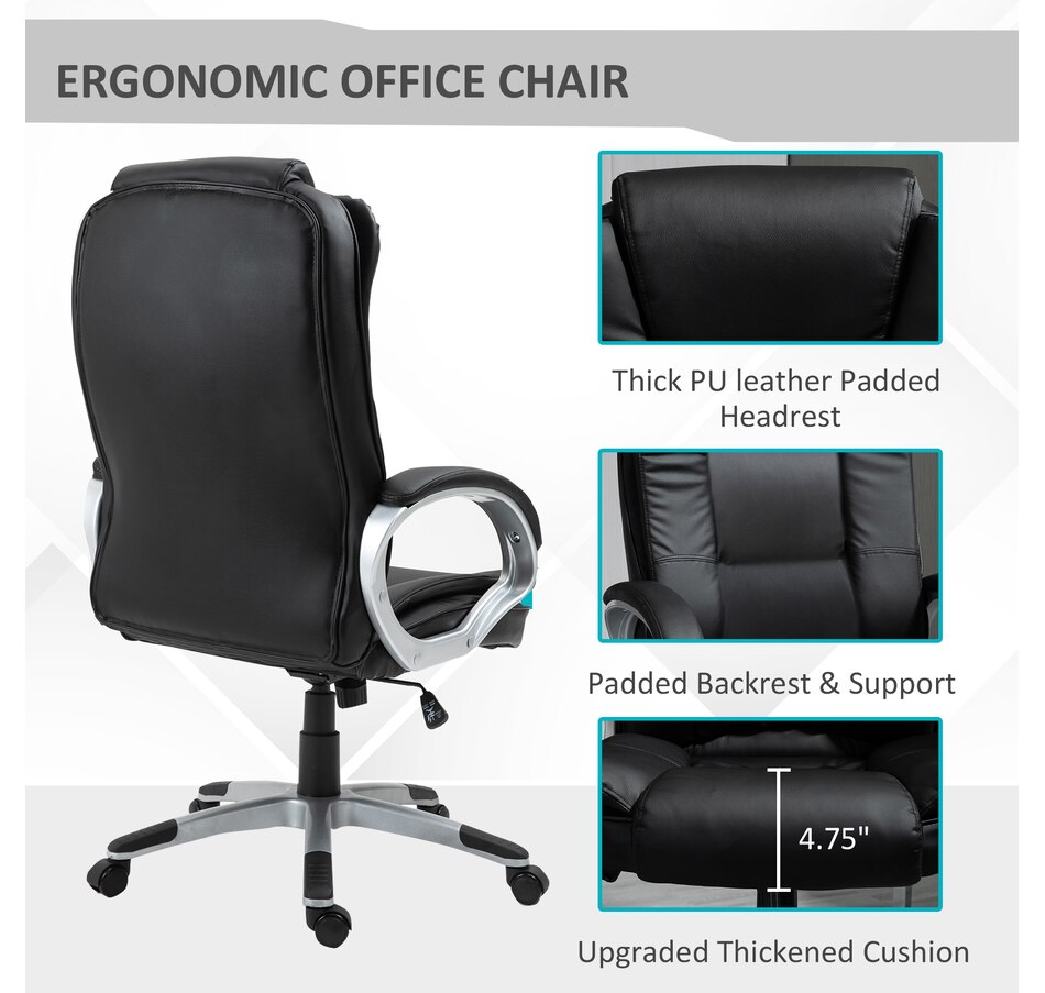 Image 947296_ALTMORE5.jpg, Product 947-296 / Price $189.99, Vinsetto High Back Executive Office Chair with Padded Armrests from Vinsetto on TSC.ca's Home & Garden department