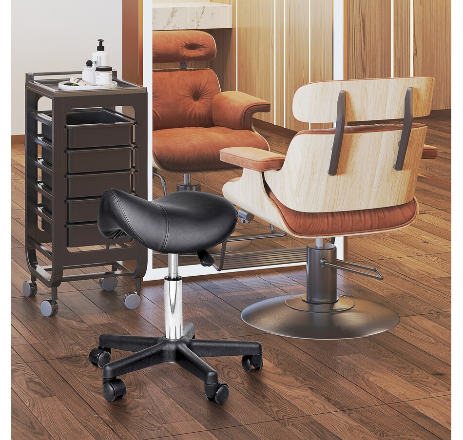 Image 947299_ALTMORE1.jpg, Product 947-299 / Price $66.50, HOMCOM Height Adjustable Swivel Saddle Salon Stool from HOMCOM on TSC.ca's Home & Garden department