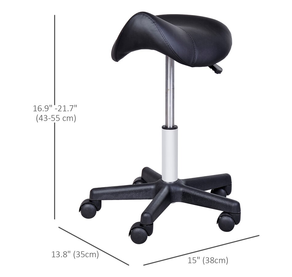 Image 947299_ALTMORE2.jpg, Product 947-299 / Price $66.50, HOMCOM Height Adjustable Swivel Saddle Salon Stool from HOMCOM on TSC.ca's Home & Garden department