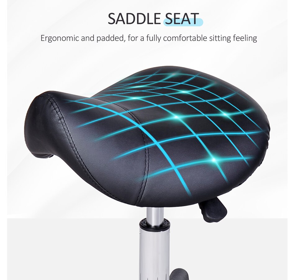 Image 947299_ALTMORE5.jpg, Product 947-299 / Price $66.50, HOMCOM Height Adjustable Swivel Saddle Salon Stool from HOMCOM on TSC.ca's Home & Garden department