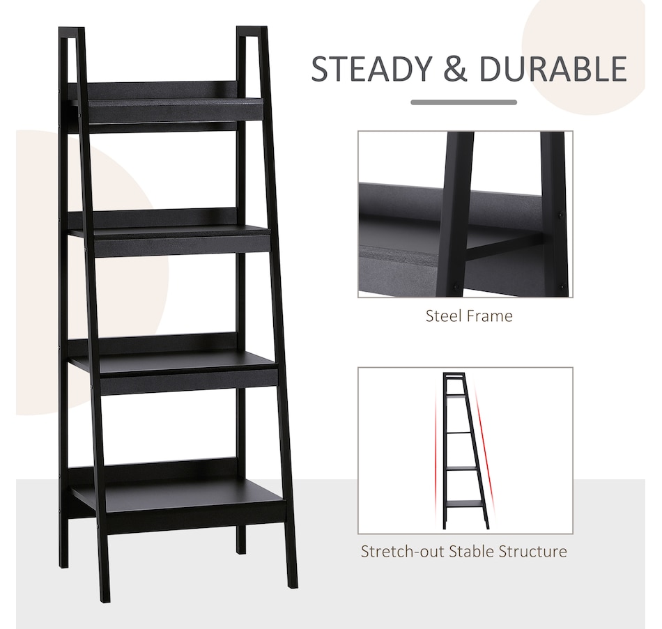 Image 947303_ALTMORE12.jpg, Product 947-303 / Price $139.99 - $144.99, HOMCOM Set of 2, 4 Tier Ladder Shelf Bookcase, Multifunctional Display Rack from HOMCOM on TSC.ca's department