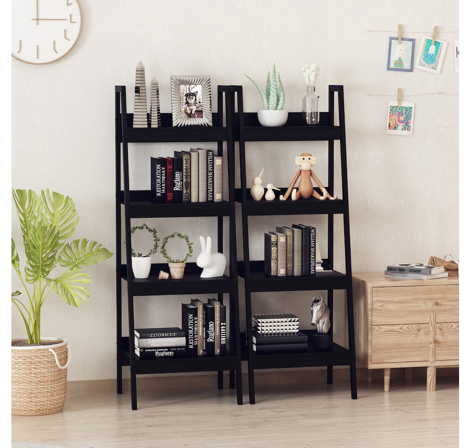 Image 947303_ALTMORE14.jpg, Product 947-303 / Price $139.99 - $144.99, HOMCOM Set of 2, 4 Tier Ladder Shelf Bookcase, Multifunctional Display Rack from HOMCOM on TSC.ca's department