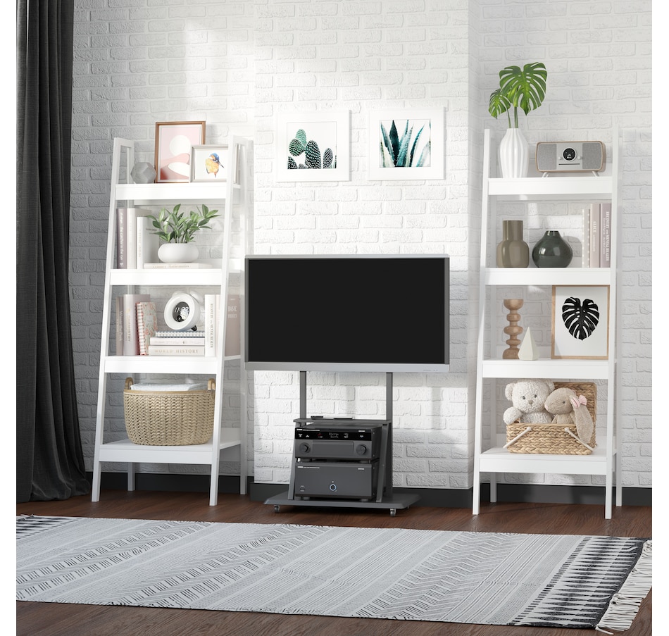 Image 947303_ALTMORE3.jpg, Product 947-303 / Price $139.99 - $144.99, HOMCOM Set of 2, 4 Tier Ladder Shelf Bookcase, Multifunctional Display Rack from HOMCOM on TSC.ca's department