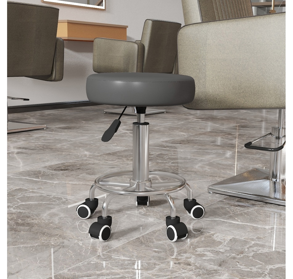 Image 947304_ALTMORE1.jpg, Product 947-304 / Price $104.99 - $119.99, Vinsetto PU Leather Salon Stool for Massage Tattoo Beauty, Swivel, Grey from Vinsetto on TSC.ca's Home & Garden department