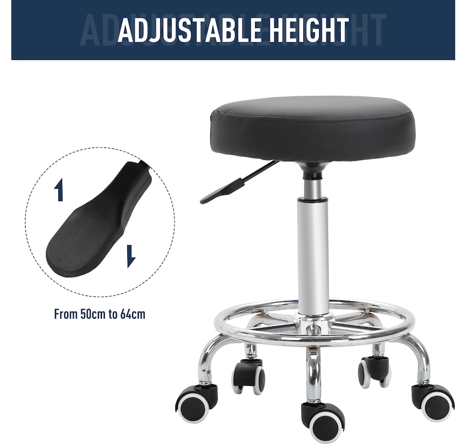 Image 947304_ALTMORE11.jpg, Product 947-304 / Price $104.99 - $119.99, Vinsetto PU Leather Salon Stool for Massage Tattoo Beauty, Swivel, Grey from Vinsetto on TSC.ca's Home & Garden department